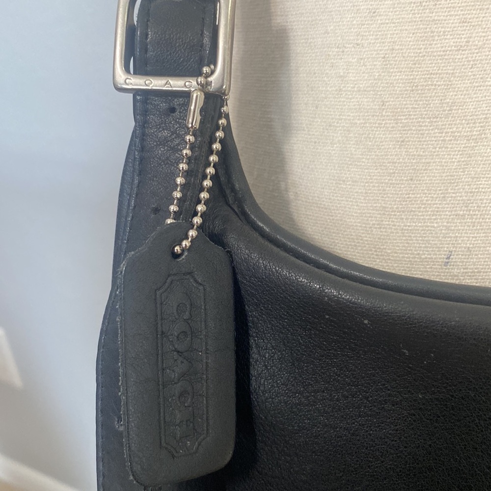 COACH #9134 Vintage Black Leather Large 
Flap Crossbody Shoulder Saddle Bag. - Picture 4 of 9